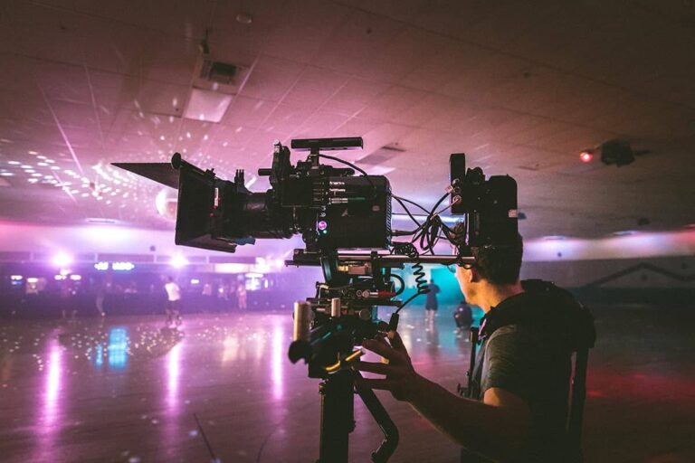 video cameraman with kit