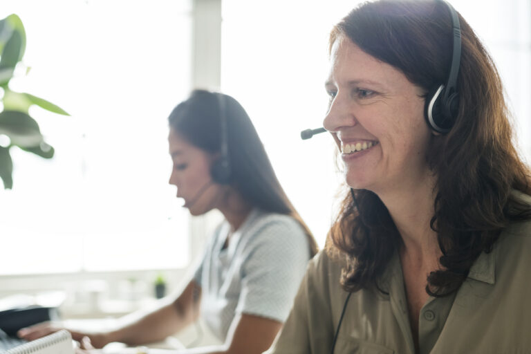 telesales staff answering calls