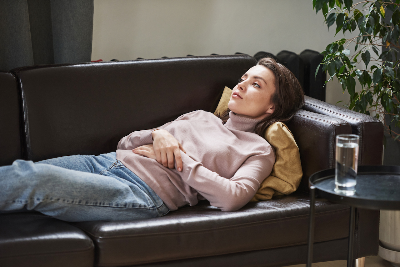 patient on a couch